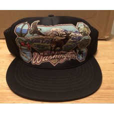 Vintage Washington State Scenery Trucker Mesh Foam Snapback Hat Cap Hipster  eb-73618169